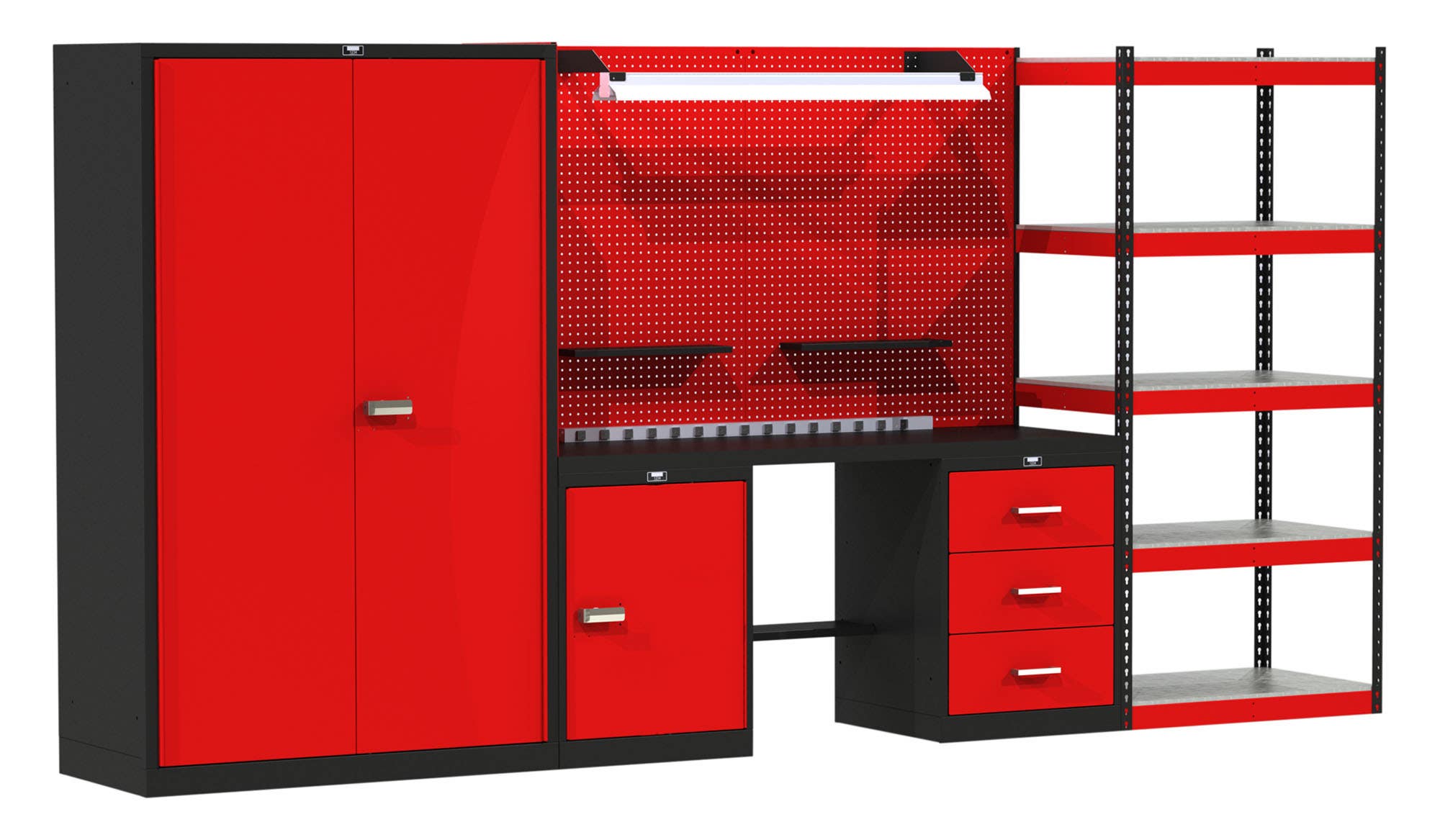 Hallowell Fort Knox FKMIXEDSTOR Mixed Storage System Preconfigured Workbench