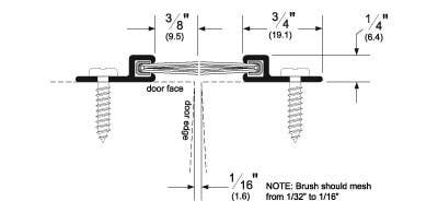 Pemko 18041 Brush Door Sweep with 3/8" Insert