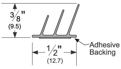 Pemko S773 Adhesive Perimeter Gasket w/ Triple Fin