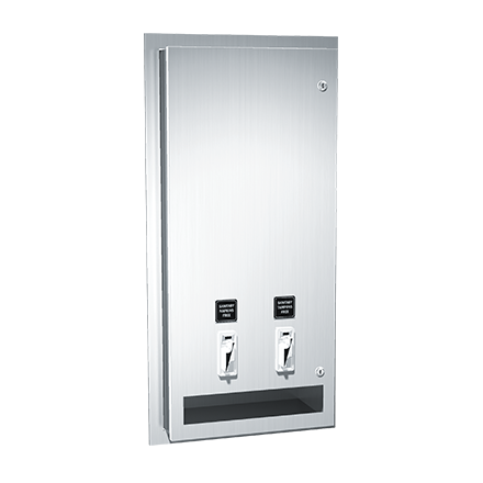 ASI 10-0464 Napkin/Tampon Vendor - Semi-Recessed