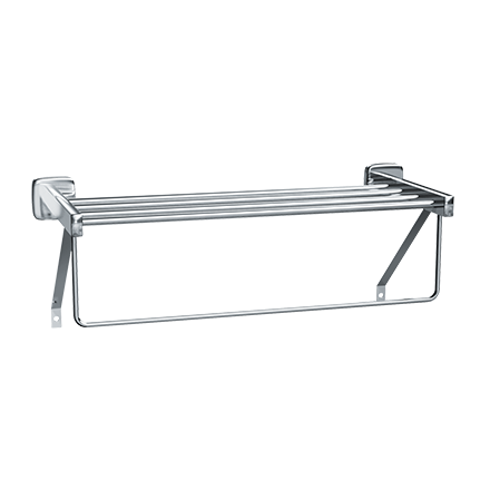 ASI 7310 Towel Shelf w/ Drying Rod - Surface Mounted