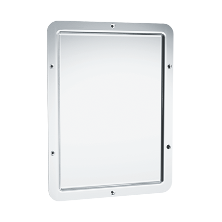 ASI 10-107-14 Mirror -  8 Mirror Polished Stainless Steel, Front Mount, 12" X 16"