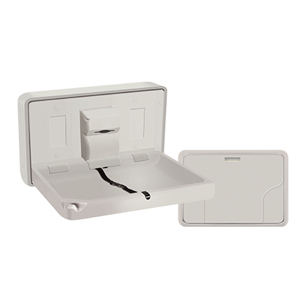 ASI 10-9014 Baby Changing Station, Horizontal - Plastic, Surface Mounted