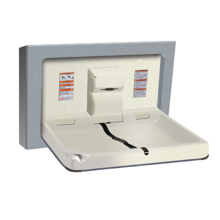 ASI 10-9018 Baby Changing Station, Horizontal - Stainless Steel