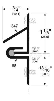 Pemko EV80D Dual Durometer Door Shoe, Finish-Dark Bronze Anodized Aluminum