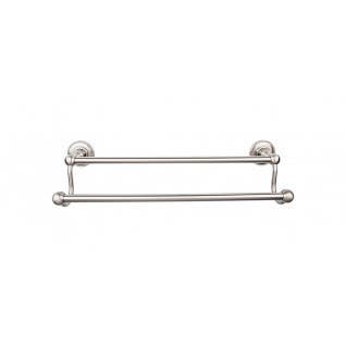 Top Knobs ED7 Edwardian Bath 18" Double Towel Bar With Beaded Backplate