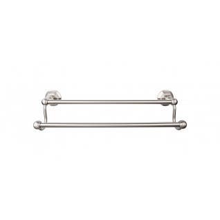 Top Knobs ED7 Edwardian Bath 18" Double Towel Bar With Hex Backplate