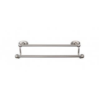Top Knobs ED7 Edwardian Bath 18" Double Towel Bar With Oval Backplate