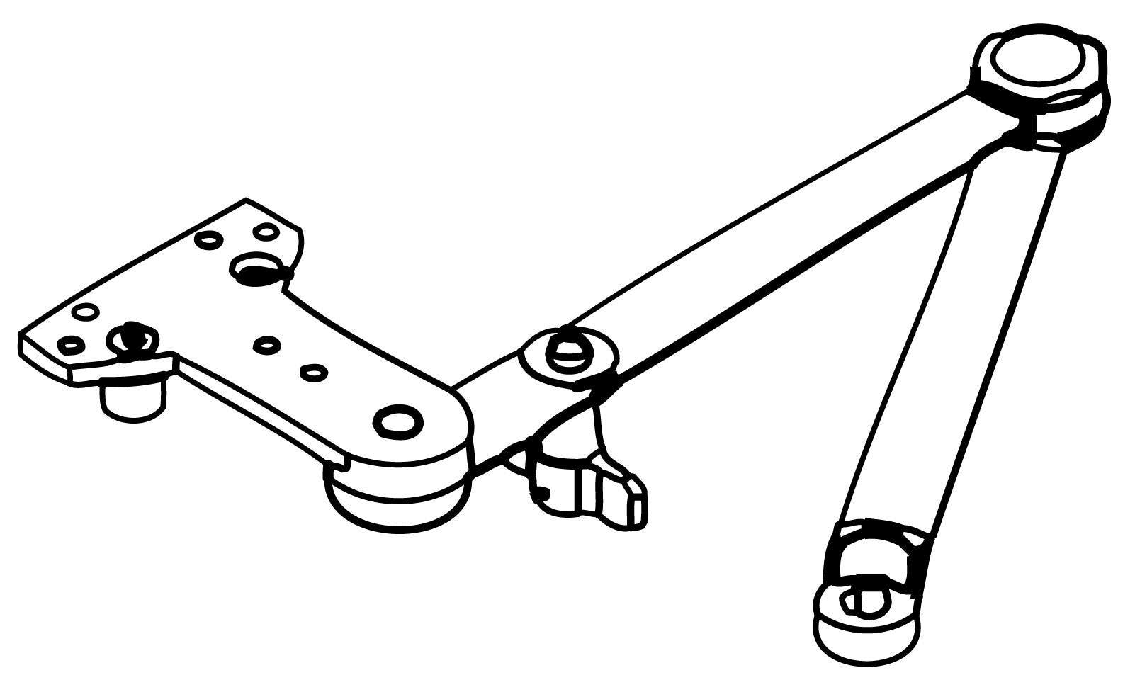 Cal-Royal HOSRPS / 900 Series Super Rigid Parallel Arm Stopper Hold Open, Non-Handed