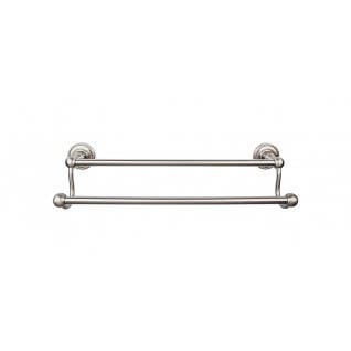 Top Knobs ED7 Edwardian Bath 18" Double Towel Bar With Rope Backplate
