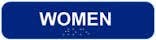 Cal-Royal W1346 Women with Braille Text 1 3/4" x 6" Sign