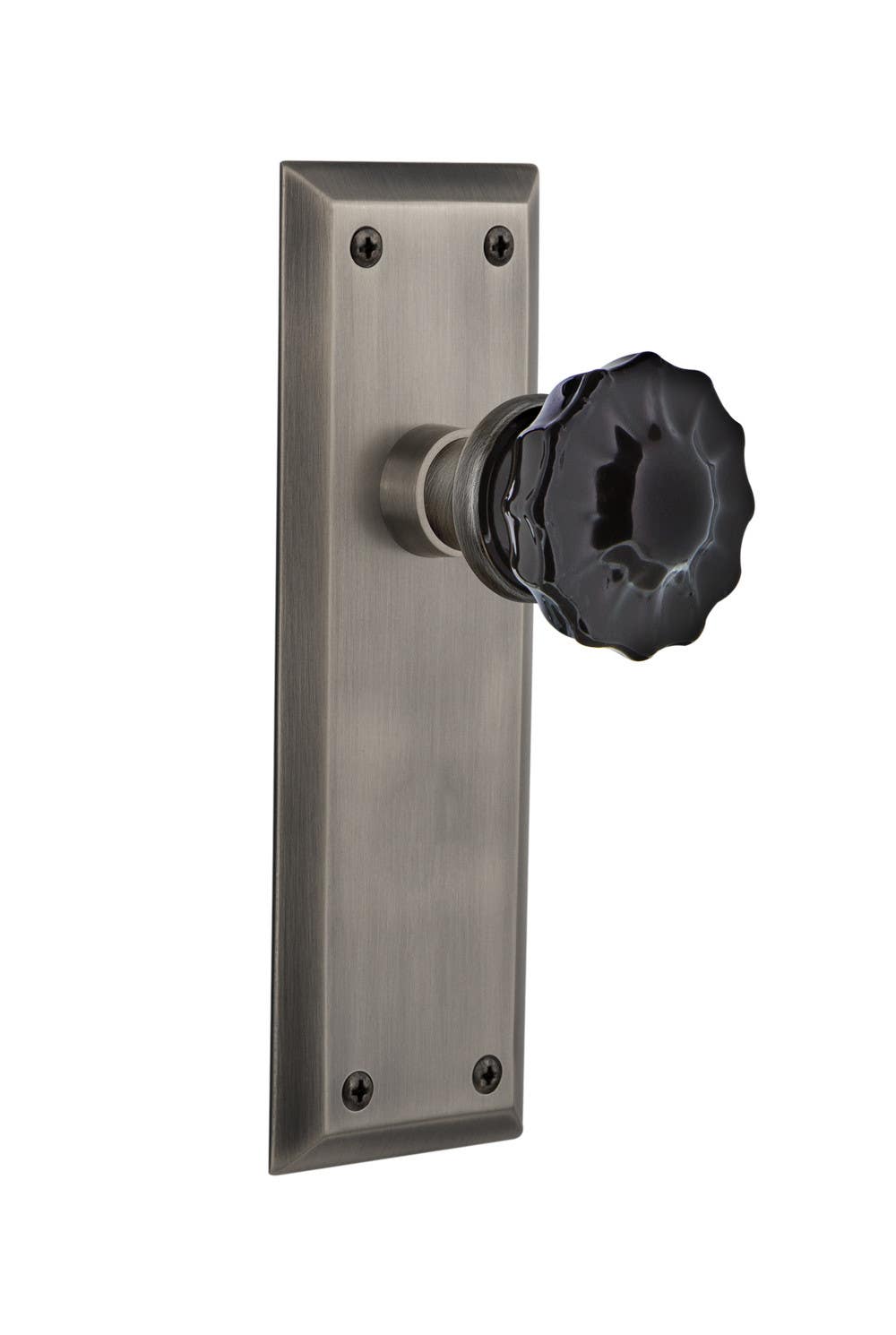 Nostalgic Warehouse NYKCR New York Plate w/ Crystal Door Knob