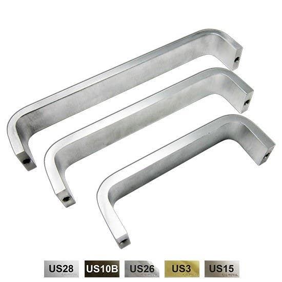 Cal-Royal PUL209 Solid Bar Handle 3/8" x 1 1/4", 6" CTC