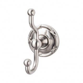 Top Knobs ED2 Edwardian Bath Double Hook With Ribbon Backplate