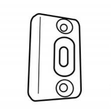 Cal-Royal STRKBC97 Full Lip Strike Plate Round Corner