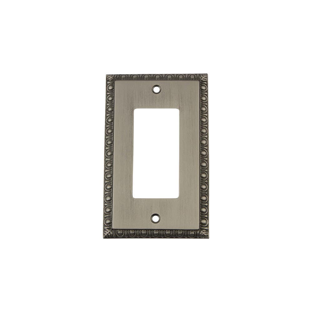 Nostalgic Warehouse EADSWPLTR1 Egg & Dart Switch Plate w/ Single Rocker