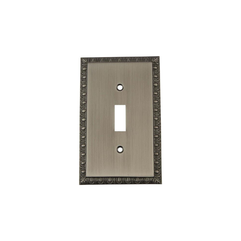 Nostalgic Warehouse EADSWPLTT1 Egg & Dart Switch Plate w/ Single Toggle