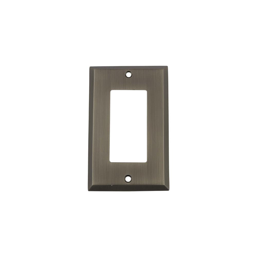 Nostalgic Warehouse NYKSWPLTR1 New York Switch Plate w/ Single Rocker