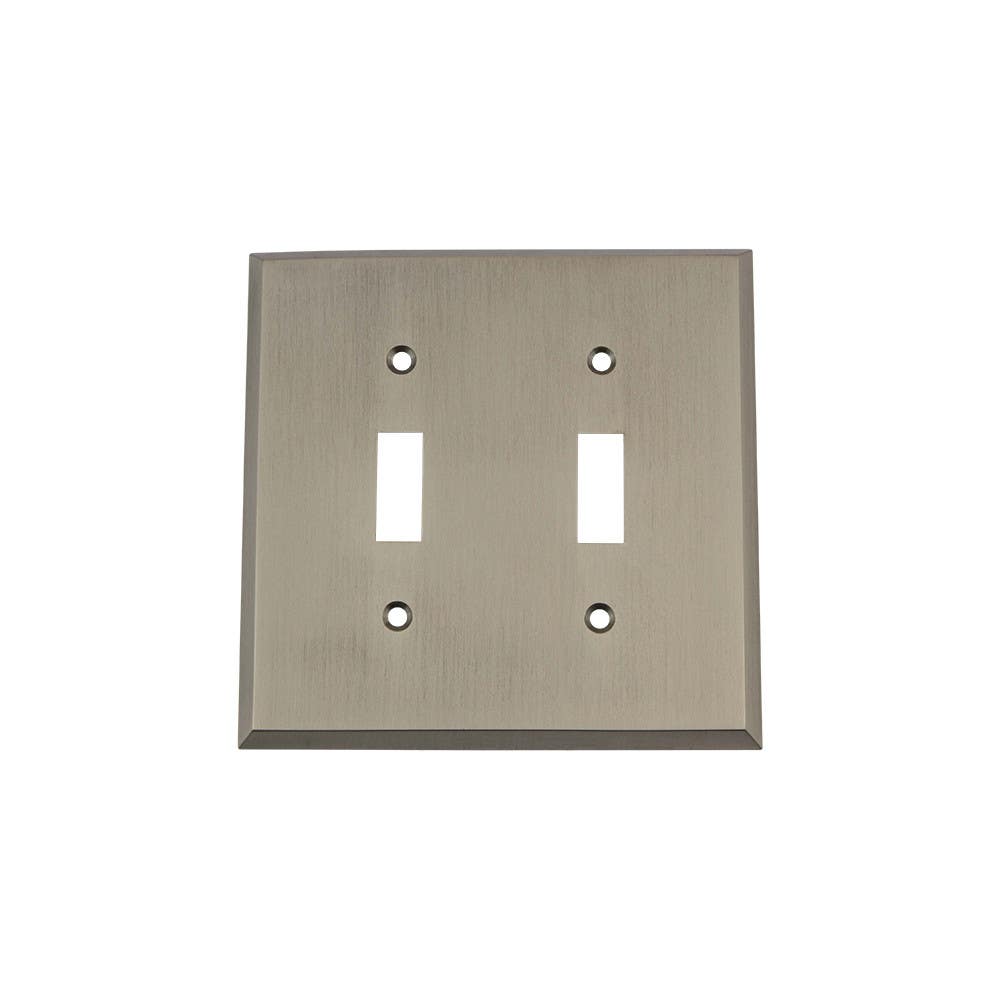 Nostalgic Warehouse NYKSWPLTT2 New York Switch Plate w/ Double Toggle