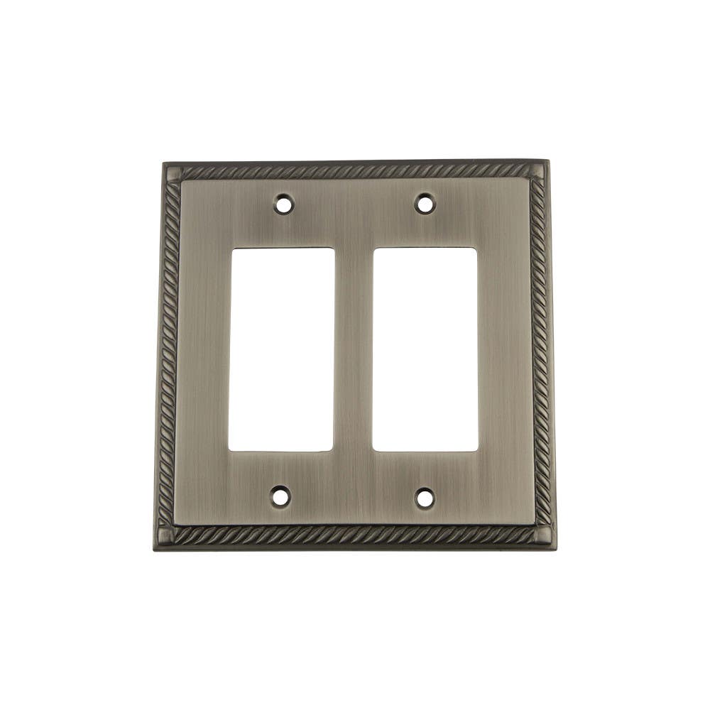 Nostalgic Warehouse ROPSWPLTR2 Rope Switch Plate w/ Double Rocker