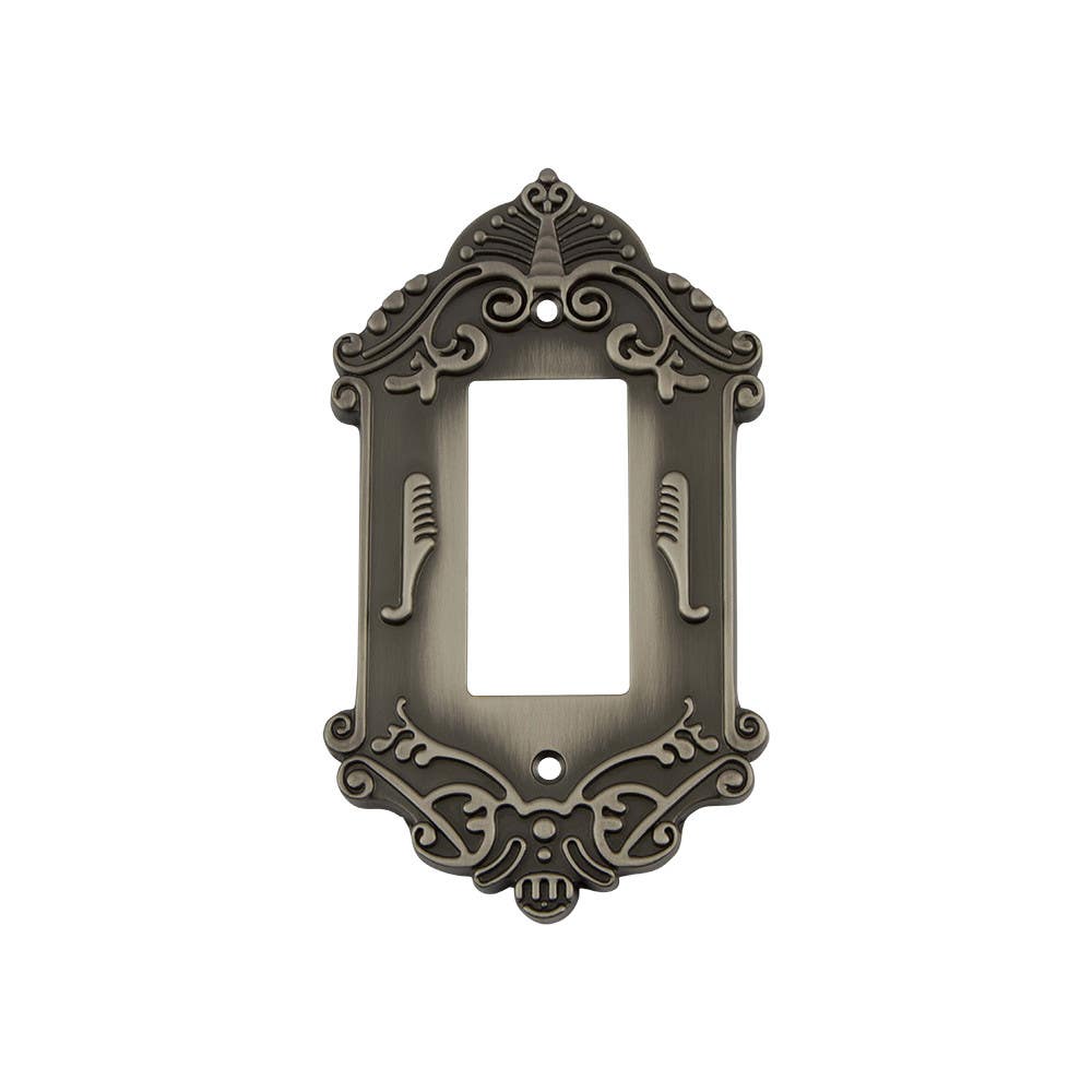 Nostalgic Warehouse VICSWPLTR1 Victorian Switch Plate w/ Single Rocker