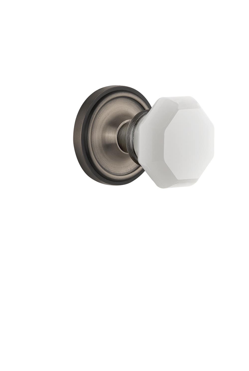 Nostalgic Warehouse CLAWAW Classic Rosette w/ Waldorf White Milk Glass Knob