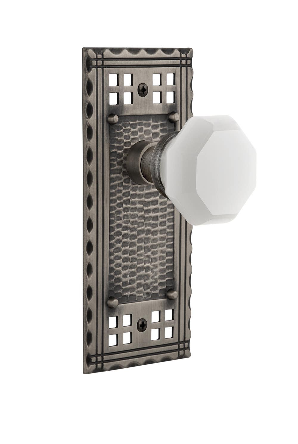 Nostalgic Warehouse CRAWAW Craftsman Plate w/ Waldorf White Milk Glass Knob