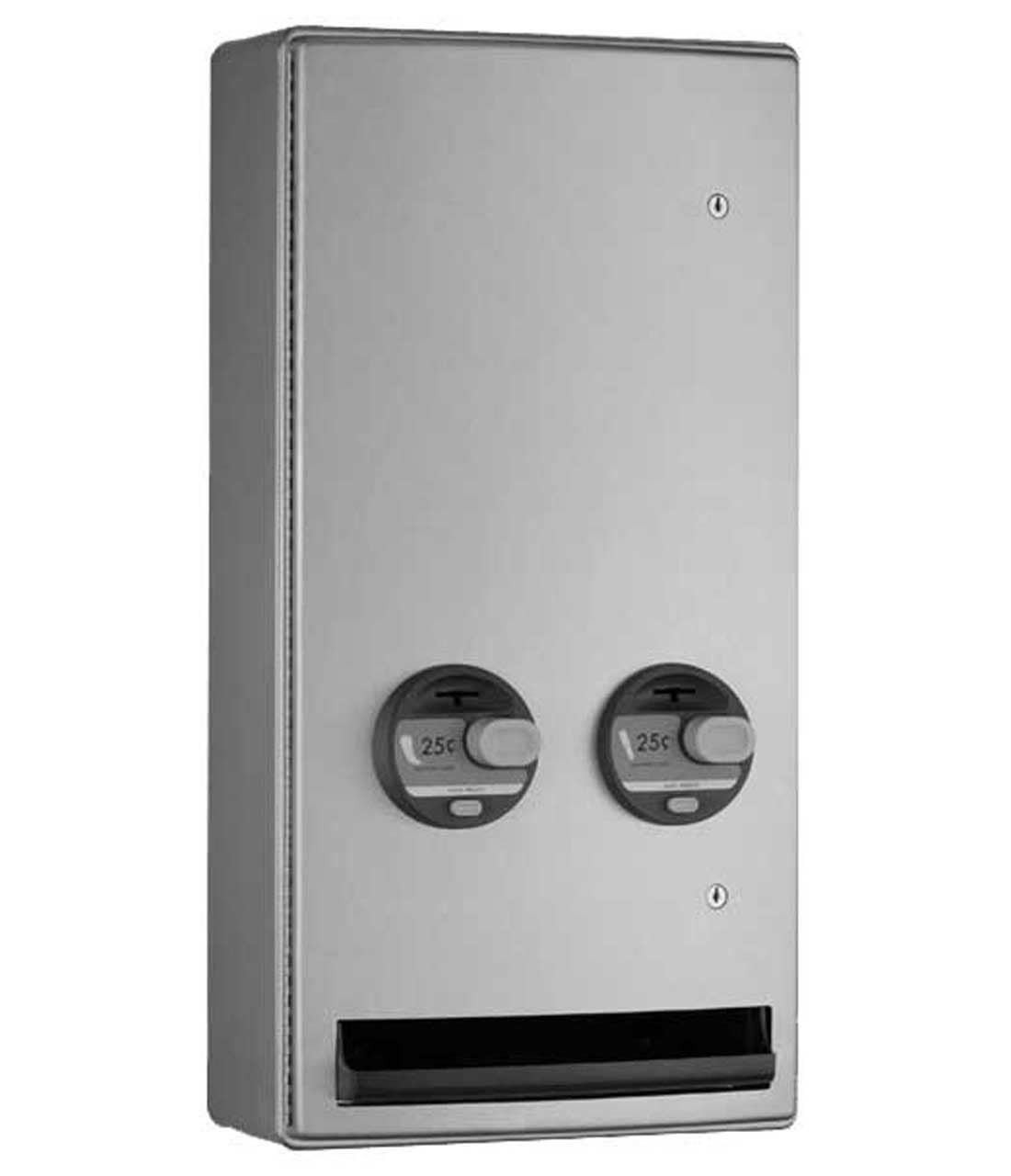 Bobrick B-47069 ConturaSeries Surface-Mounted Napkin-Tampon Dispenser, Finish-Satin