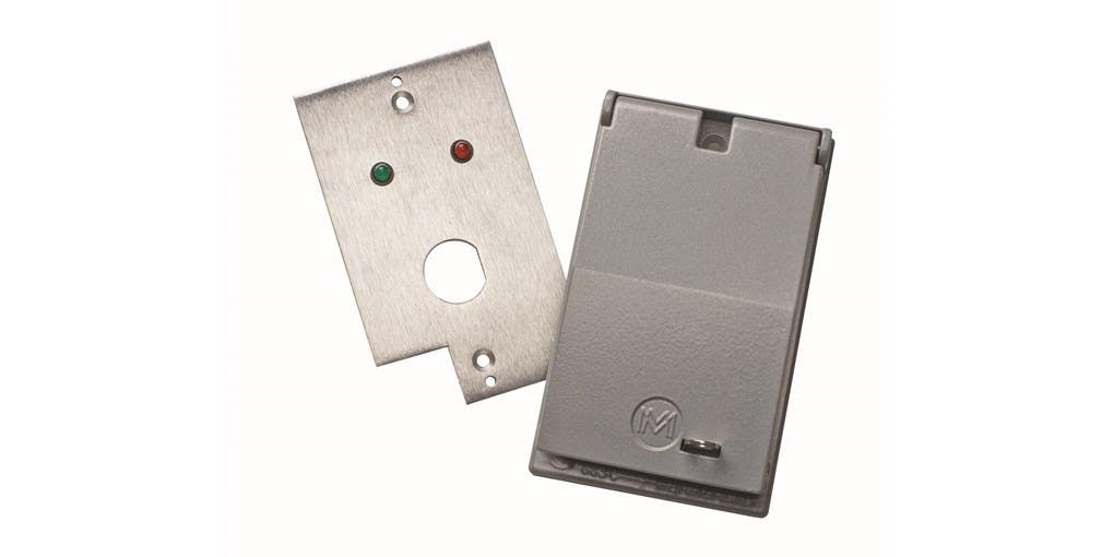 Alarm Controls WP-4 Metal Cover Plate, Single 'D' Hole