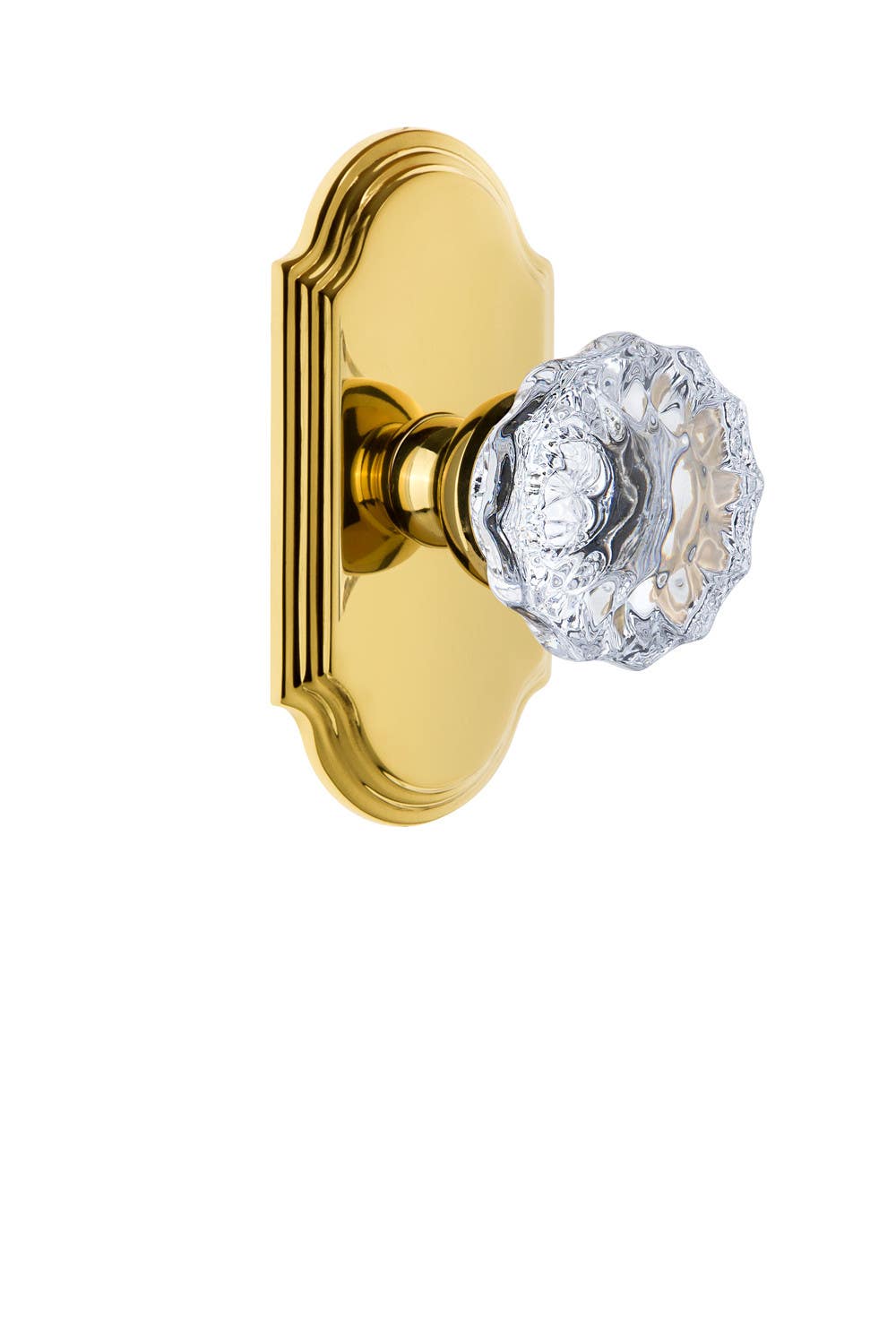 Grandeur Arc Plate w/ Fontainebleau Crystal Knob