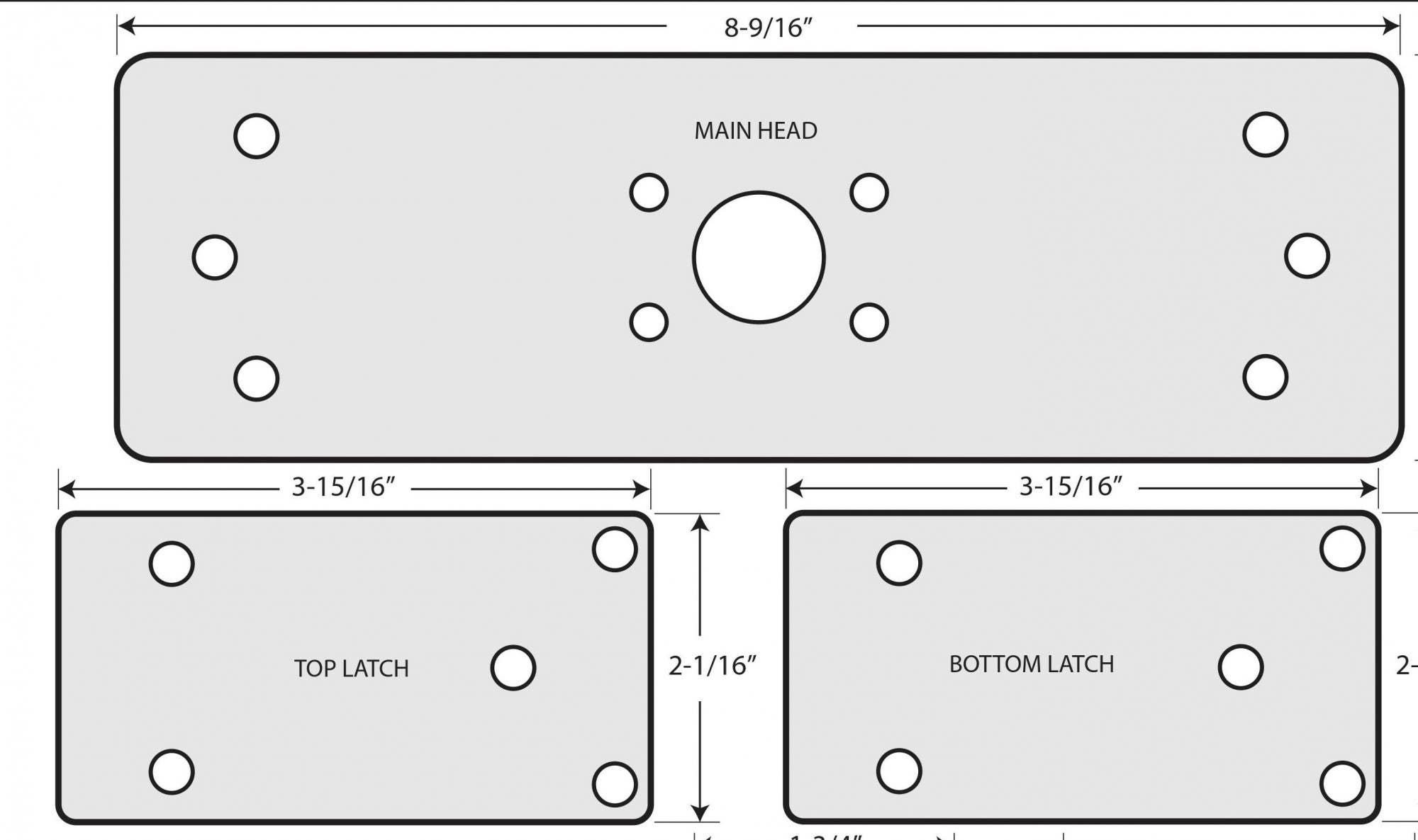 Cal-Royal 806 Panic Vertical Rod Shim Kit 1/8" Thick