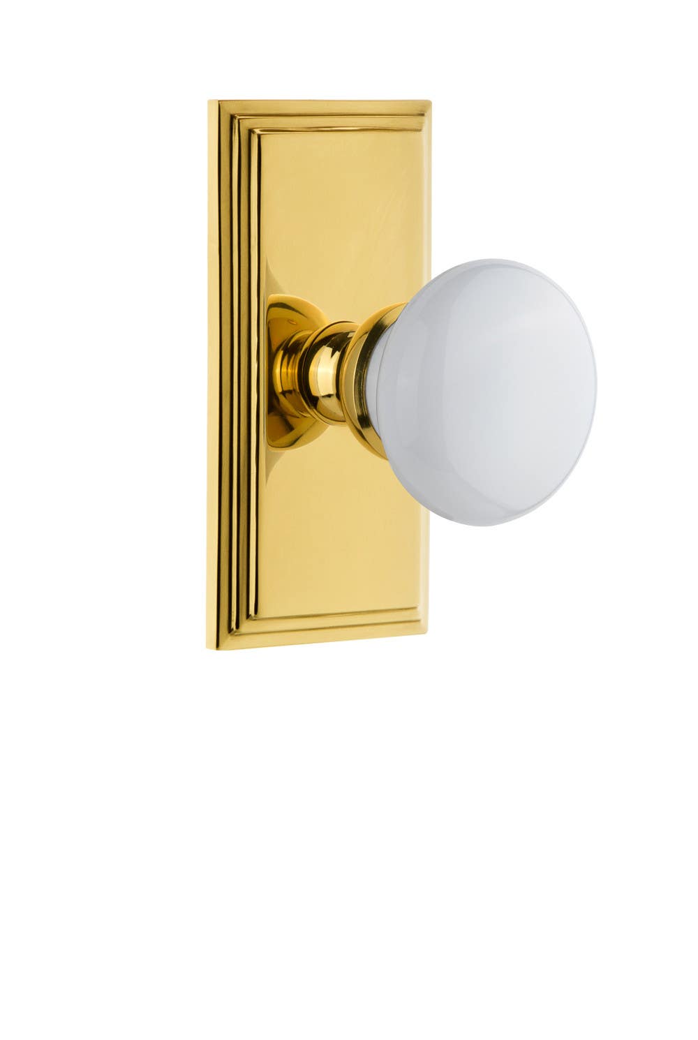 Grandeur Carre Plate w/ Hyde Park Knob