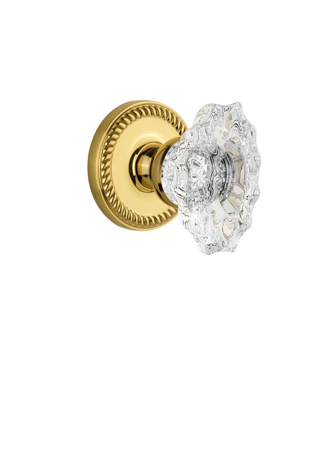 Grandeur Newport Plate w/ Biarritz Crystal Knob