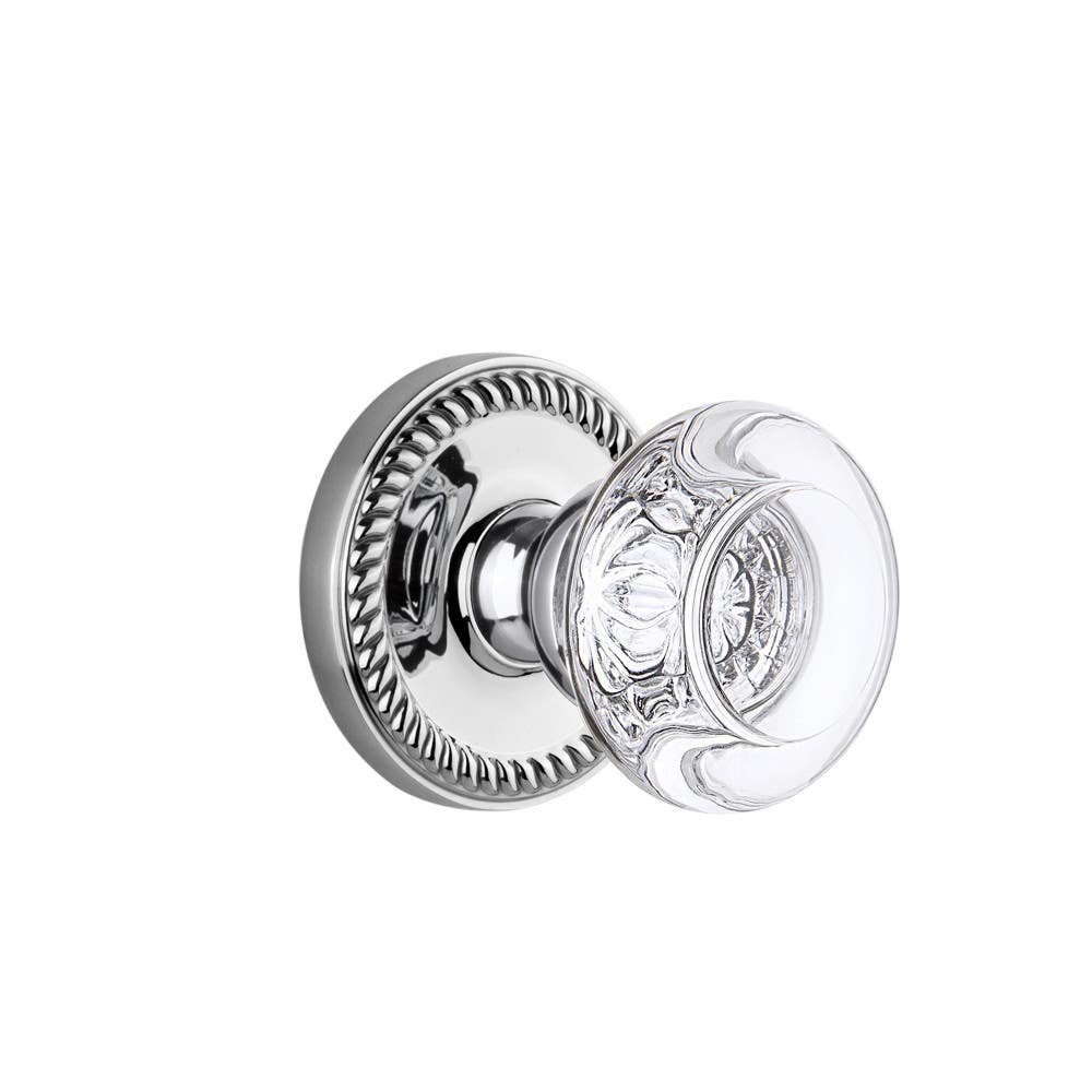 Grandeur Newport Plate w/ Bordeaux Crystal Knob