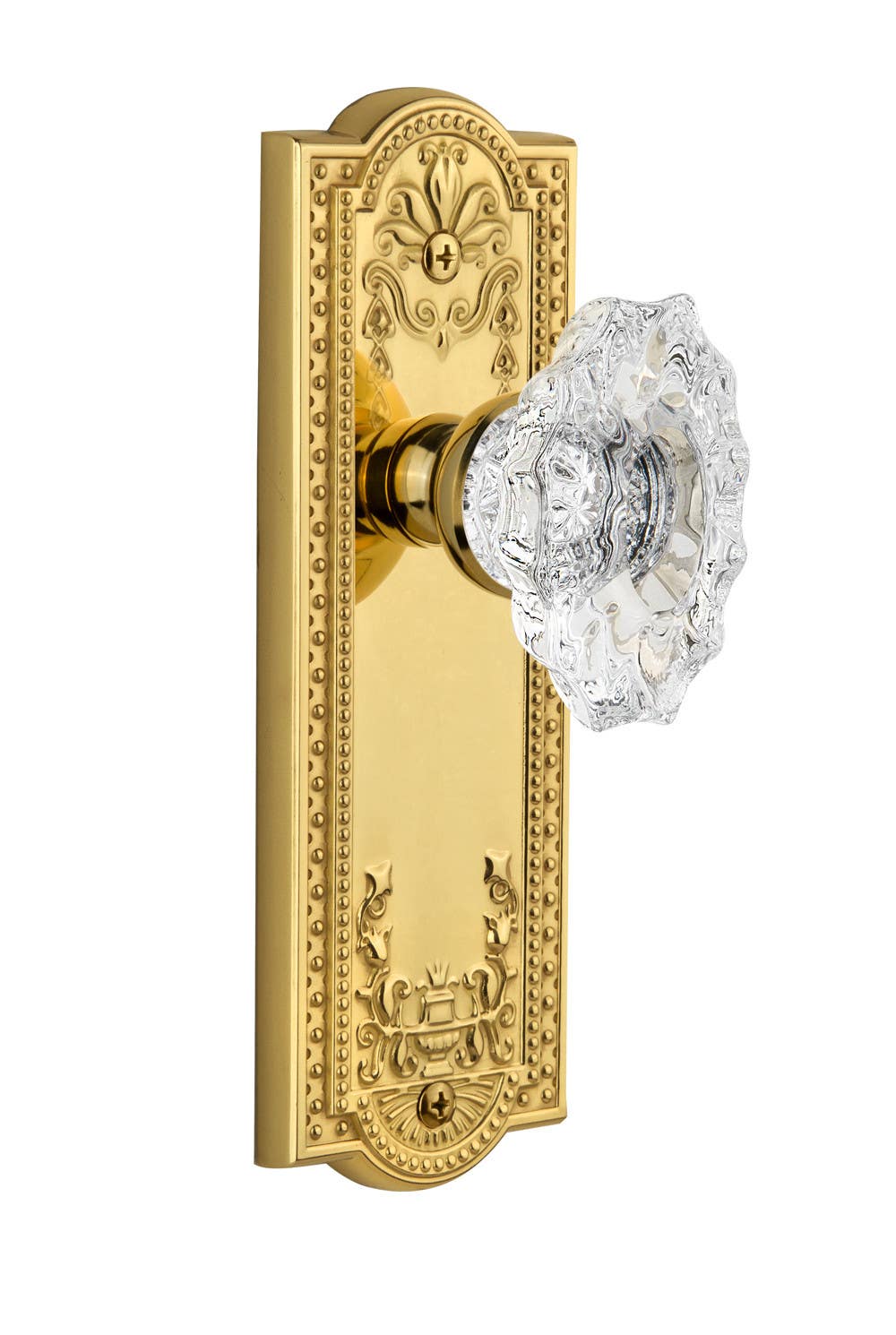 Grandeur Parthenon Plate w/ Biarritz Crystal Knob