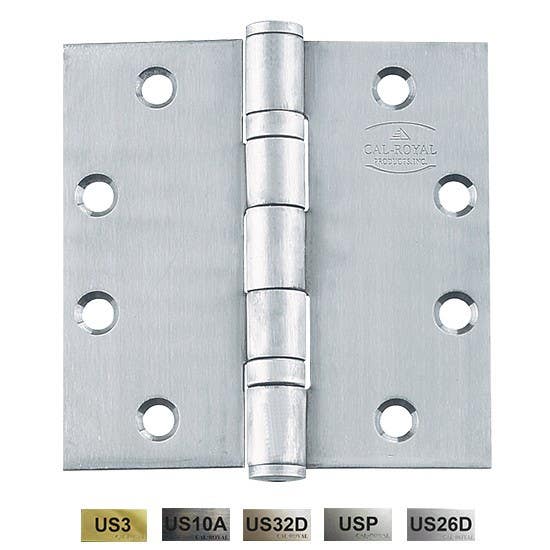 Cal-Royal BB545 Full Mortise Standard Weight Two Ball Bearing Hinge, 5" x 4"