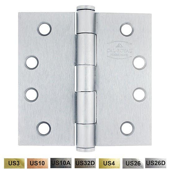 Cal-Royal TBH454 Full Mortise, Plain Bearing Hinge  4 1/2" x 4"