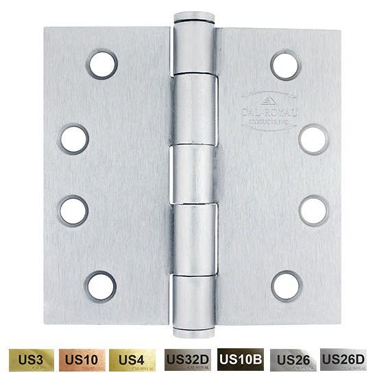 Cal-Royal TBHSC55 Full Mortise, Plain Bearing Hinge 4" x 4"
