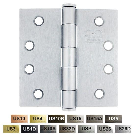 Cal-Royal TBHSC77 Full Mortise, Plain Bearing Hinge 3 1/2" x 3 1/2"