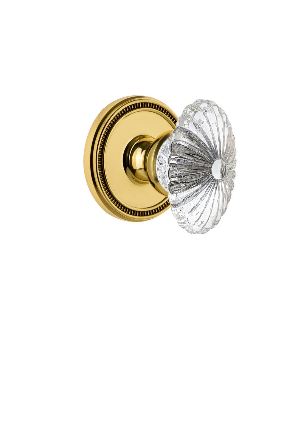 Grandeur Soleil Rosette w/ Burgundy Crystal Knob