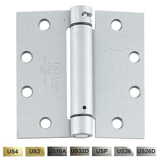 Cal-Royal NEWSH454 Full Mortise Standard Weight Spring Hinge 4 1/2" x 4"