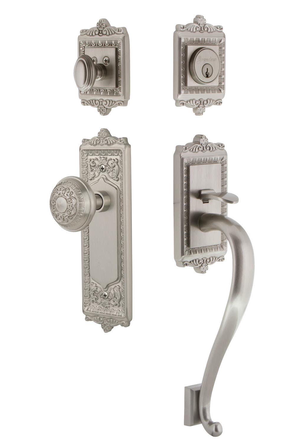 Grandeur Windsor Plate Entry Set w/ Windsor Knob
