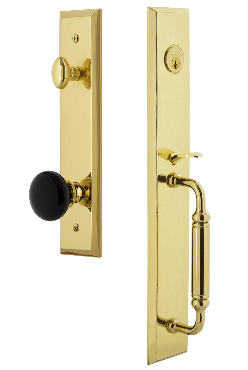 Grandeur Fifth Avenue One-Piece Handleset w/ Coventry Knob