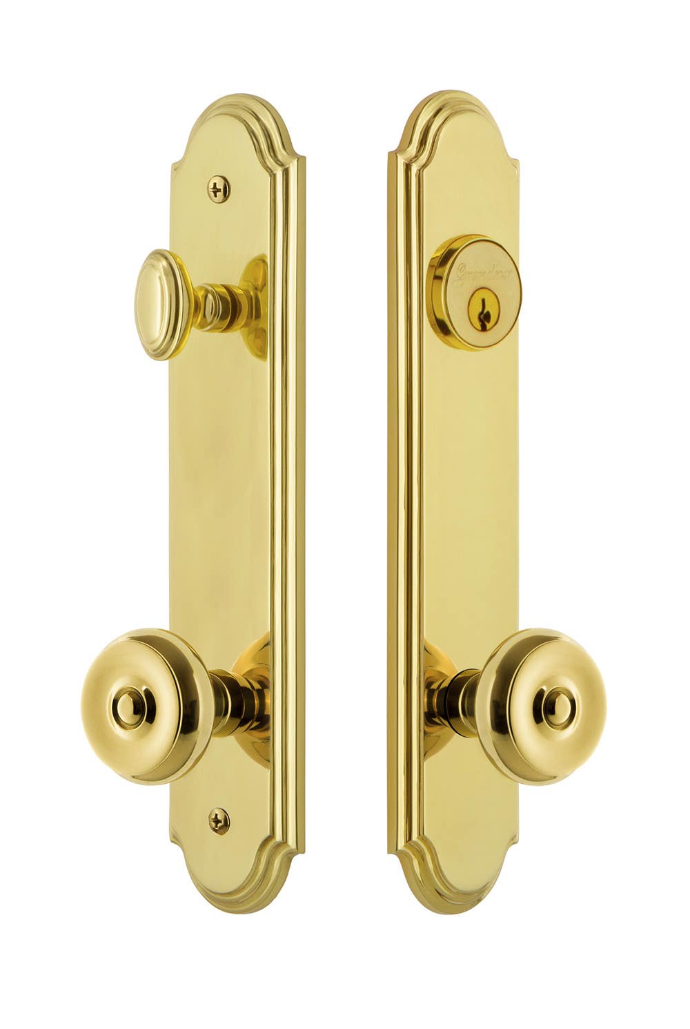 Grandeur Arc Tall Plate Complete Entry Set w/ Bouton Knob