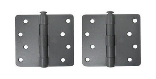 Cal-Royal UARH356 Full Mortise Residential Weight Plain Bearing Round Corner 3 1/2" x 3 1/2", 5/8" Radius in Satin Brass (US4)