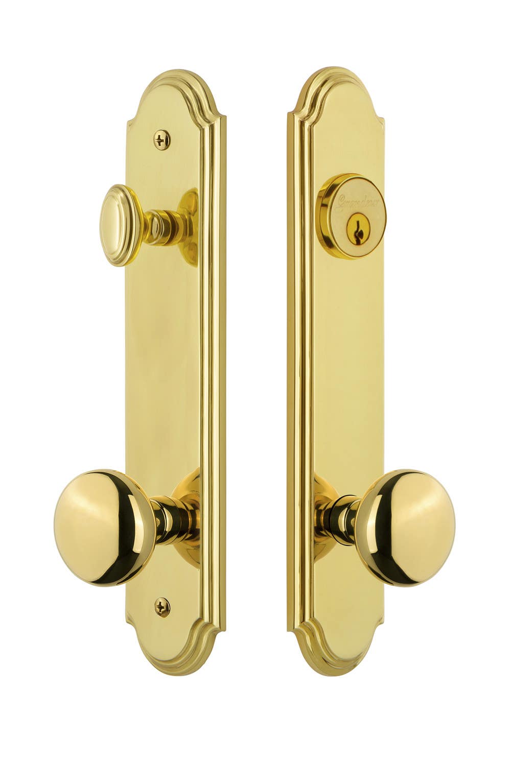 Grandeur Arc Tall Plate Complete Entry Set w/ Fifth Avenue Knob