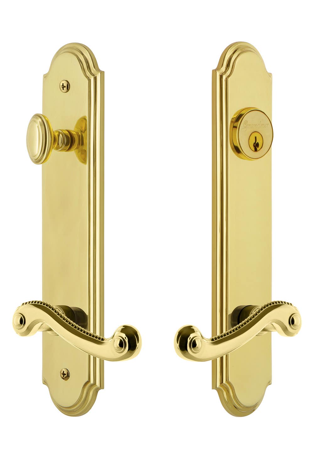 Grandeur Arc Tall Plate Complete Entry Set w/ Newport Lever