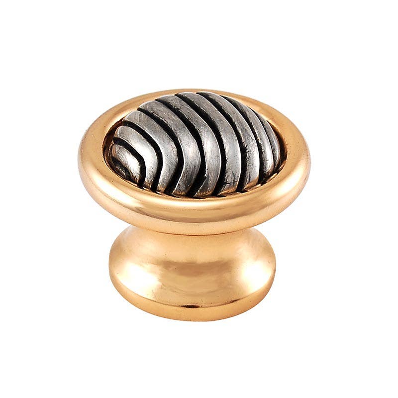 Vicenza K1025-TT Sanzio Contemporary Round Knob, Two Tone