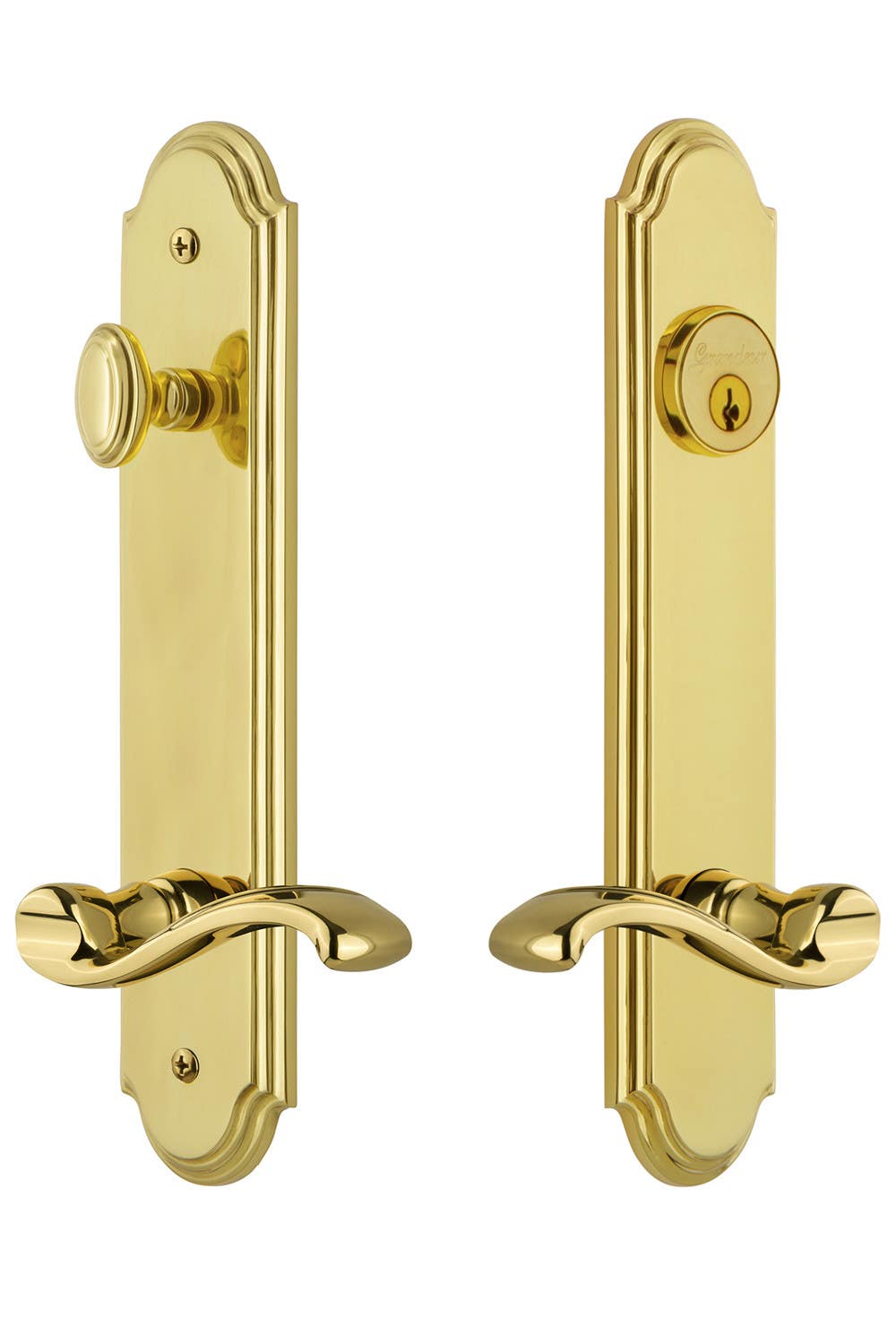 Grandeur Arc Tall Plate Complete Entry Set w/ Portofino Lever
