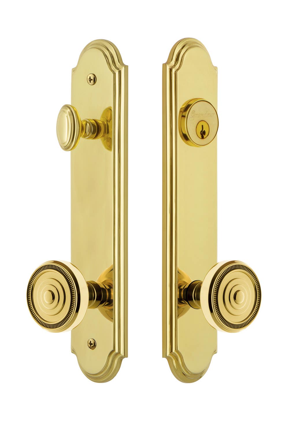 Grandeur Arc Tall Plate Complete Entry Set w/ Soleil Knob